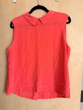 Equipment Femme Coral Pink 100% Silk Blouse Tank